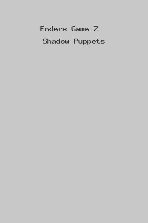 Enders Game 7 - Shadow Puppets cover